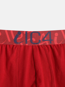 IC4 Boy's Cotton Elastane Fashion Trunk Combo Pack of 2, Red Color