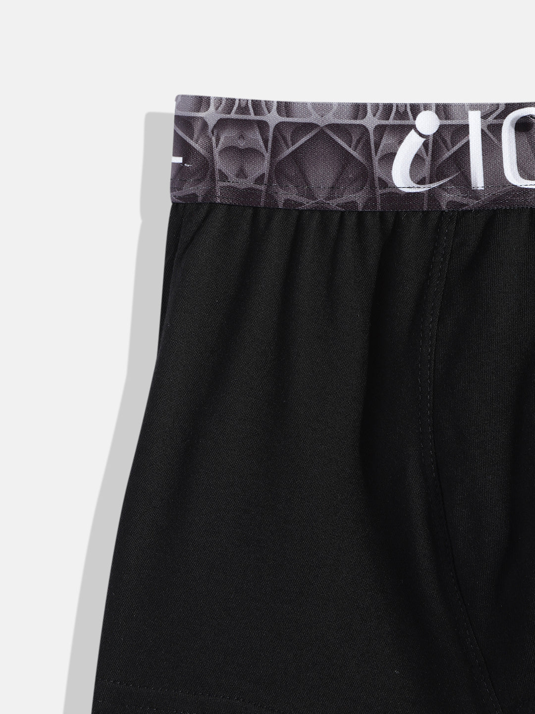 IC4 Boy's Cotton Elastane Fashion Trunk Combo Pack of 2, Black Color