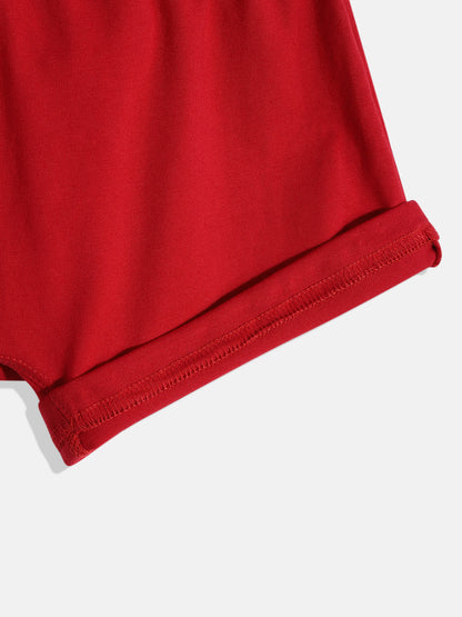 IC4 Boy's Cotton Elastane Fashion Trunk Combo Pack of 2, Red Color