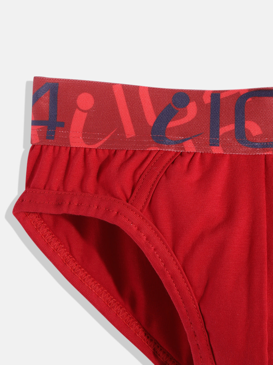 IC4 Boy's Cotton Elastane Fashion Brief Combo Pack of 2 Red