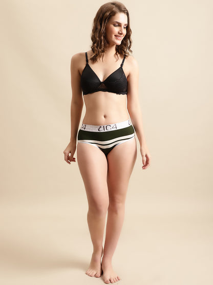 IC4 Women's Modal Elastane Stripe Hipster