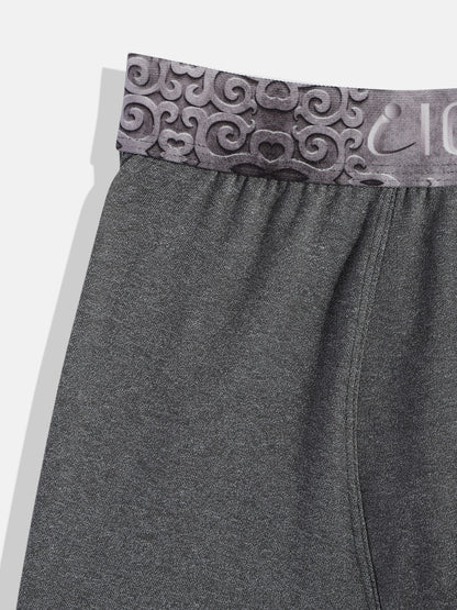 IC4 Boy's Cotton Elastane Fashion Trunk Combo Pack of 2, Charcoal Color