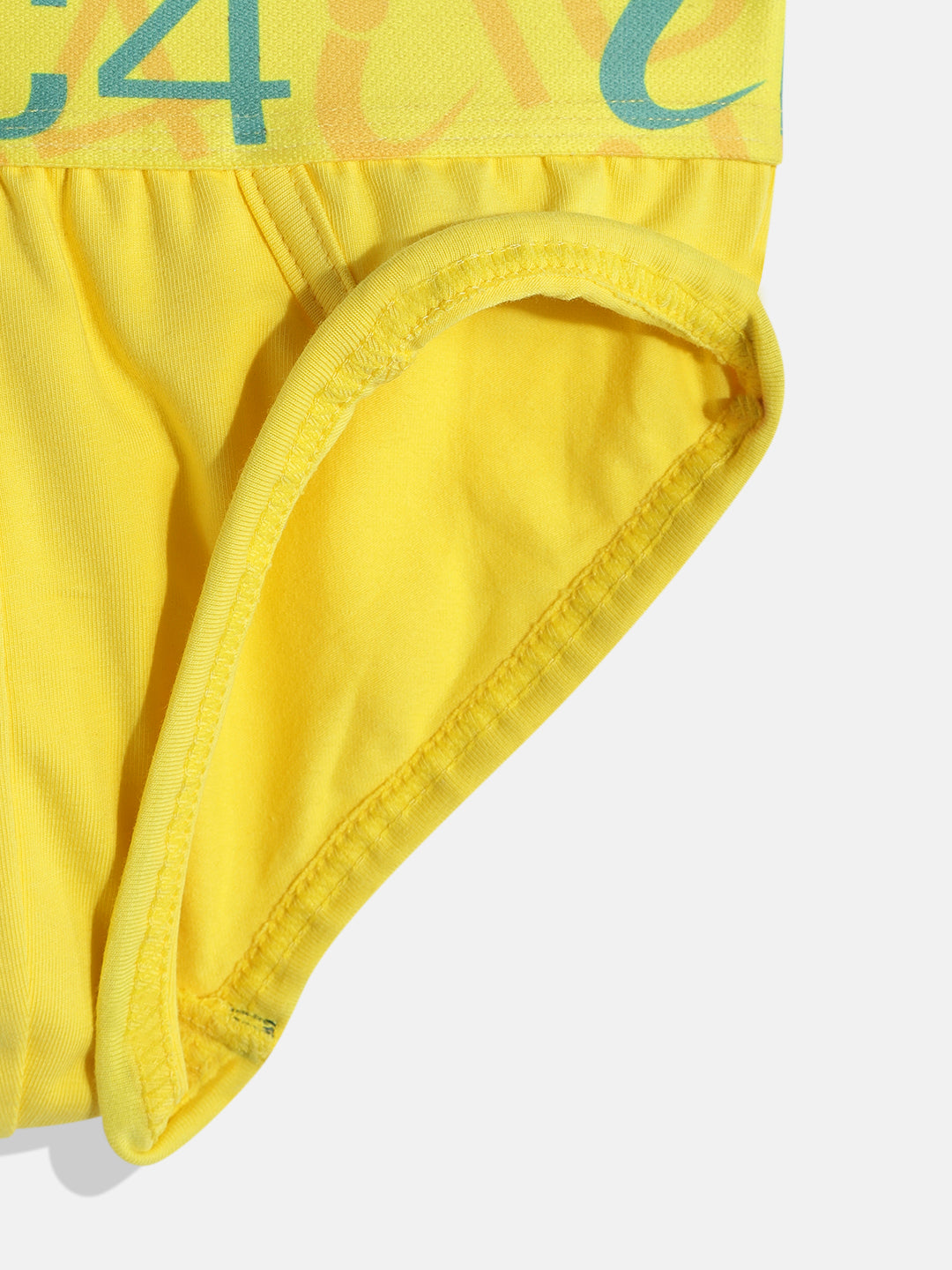 IC4 Boy's Cotton Elastane Fashion Brief Combo Pack of 2 Yellow