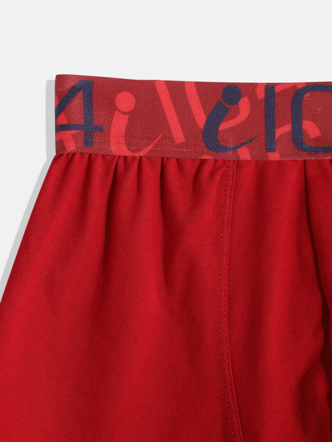 IC4 Boy's Cotton Elastane Fashion Trunk Combo Pack of 2, Red Color