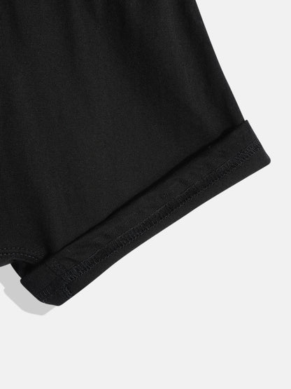 IC4 Boy's Cotton Elastane Fashion Trunk Combo Pack of 2, Black Color