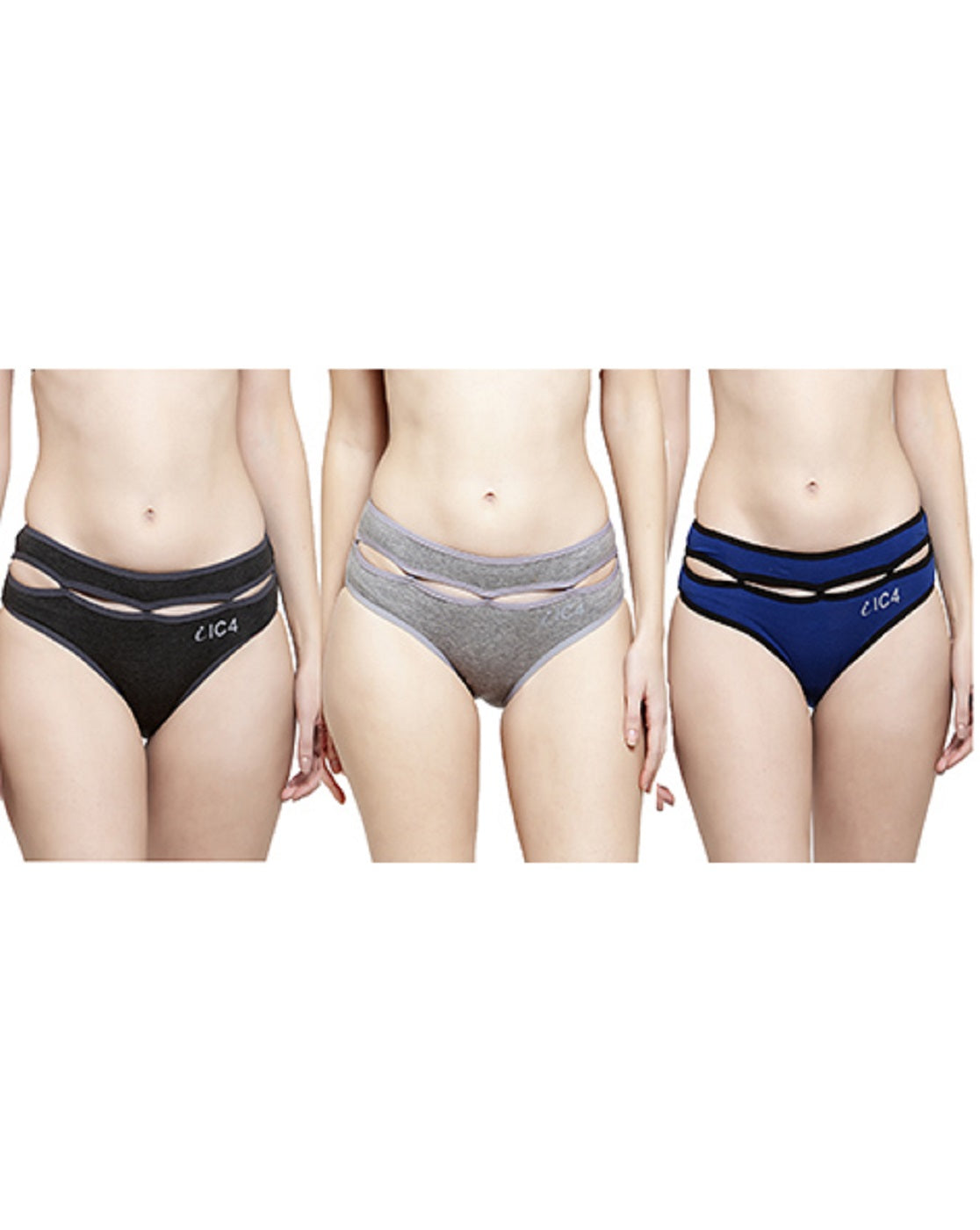 IC4 Women's Designer Hipster Panty Combo Pack of 3
