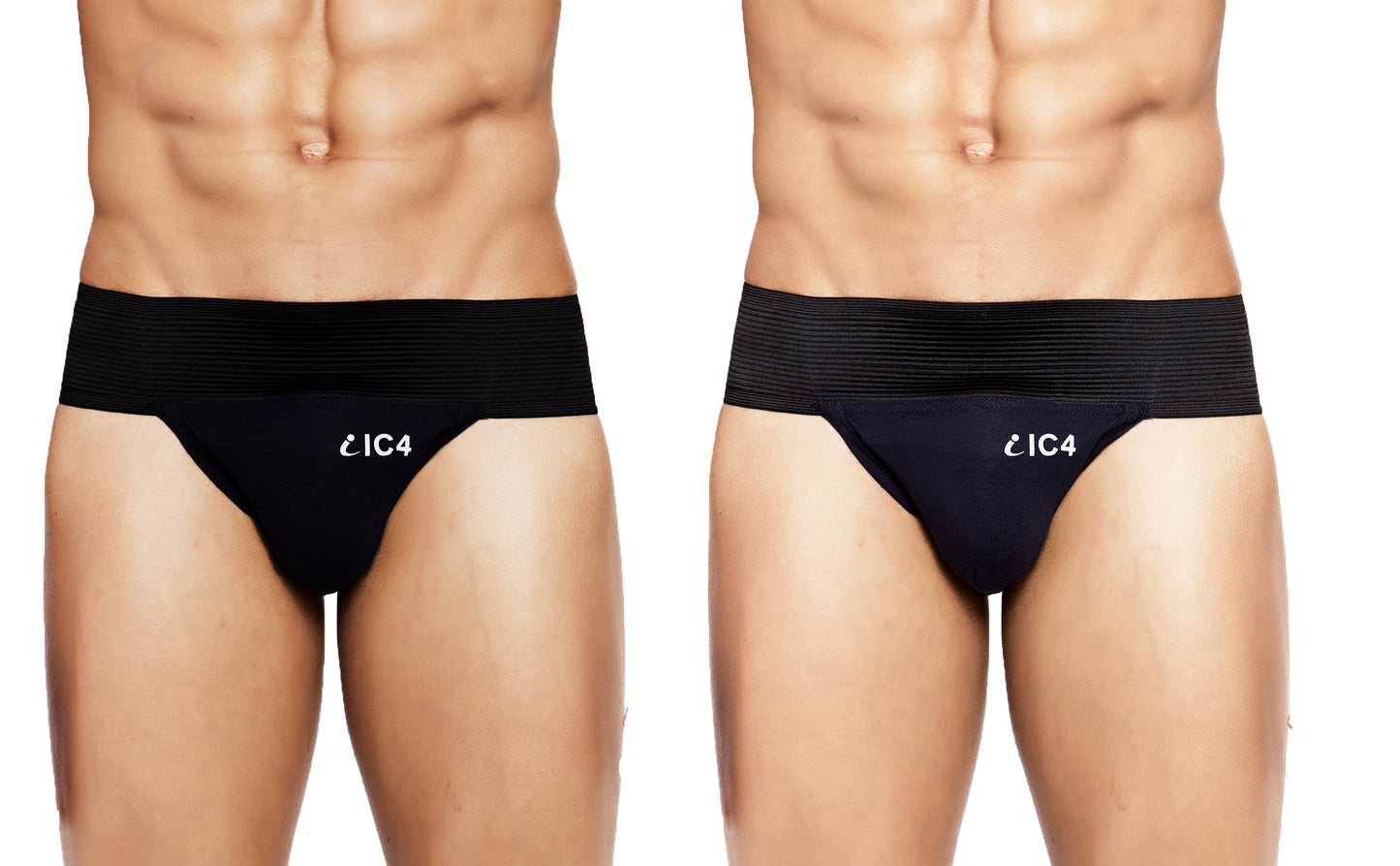 IC4 Men's Cotton Elastane Gym Supporter Combo Pack of 2