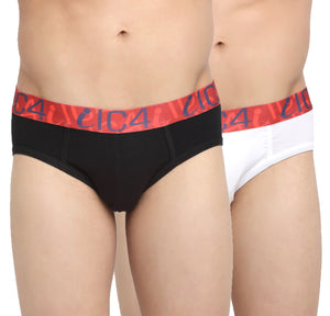 IC4 Men's Cotton Elastane Fashion Brief Combo Pack of 2