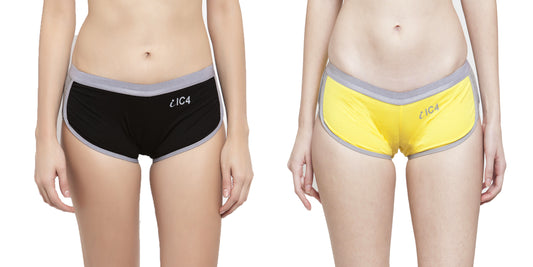 IC4 Women's Designer Boyshorts Combo Pack of 2
