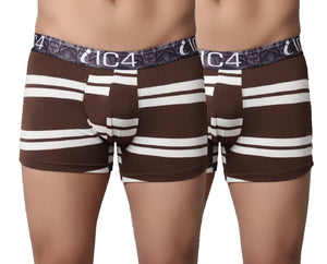 IC4 Men's Modal Elastane stripe Trunk Combo Pack of 2