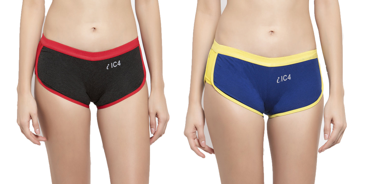 IC4 Women's Designer Boyshorts Combo Pack of 2