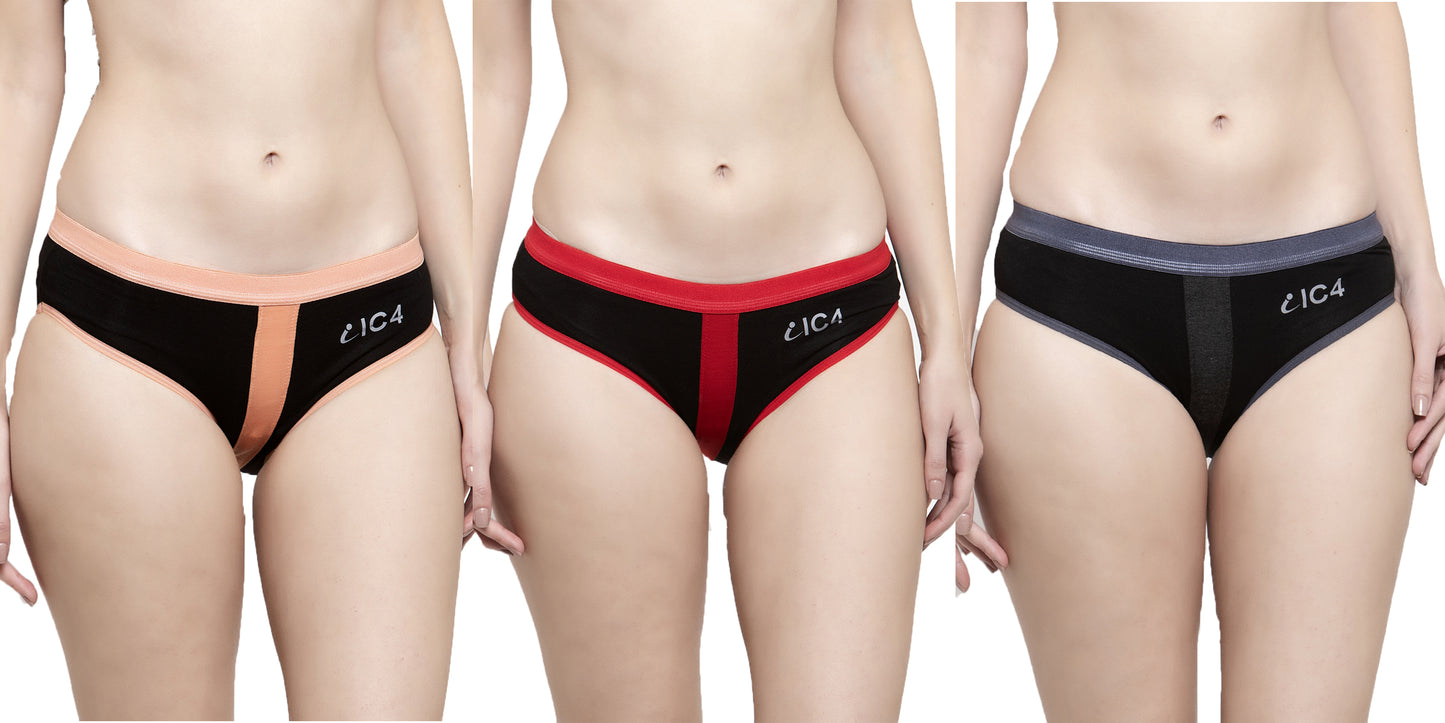 IC4 Women's Hipster Panty Combo Pack of 3