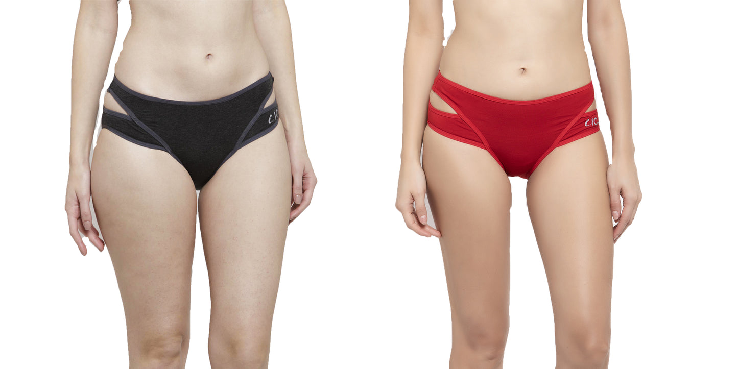 IC4 Women's Designer Hipster Brief Combo Pack of 2