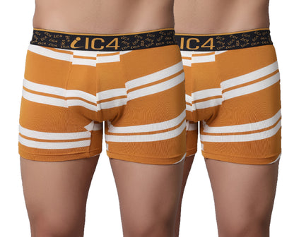 IC4 Men's Modal Elastane stripe Trunk Combo Pack of 2