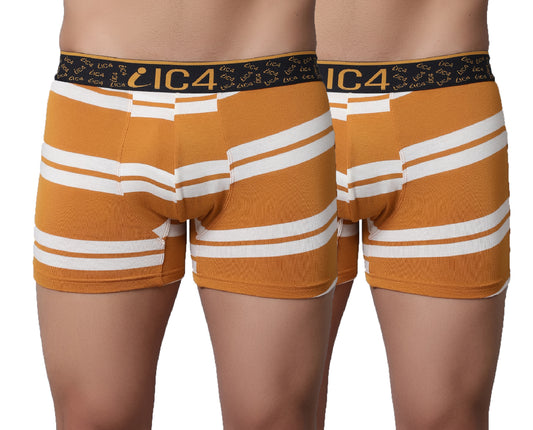 IC4 Men's Modal Elastane stripe Trunk Combo Pack of 2