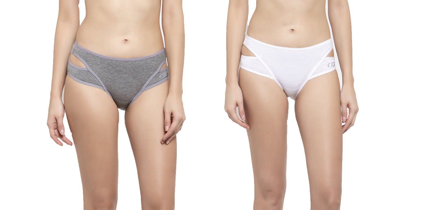 IC4 Women's Designer Hipster Brief Combo Pack of 2