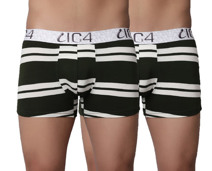 IC4 Men's Modal Elastane stripe Trunk Combo Pack of 2