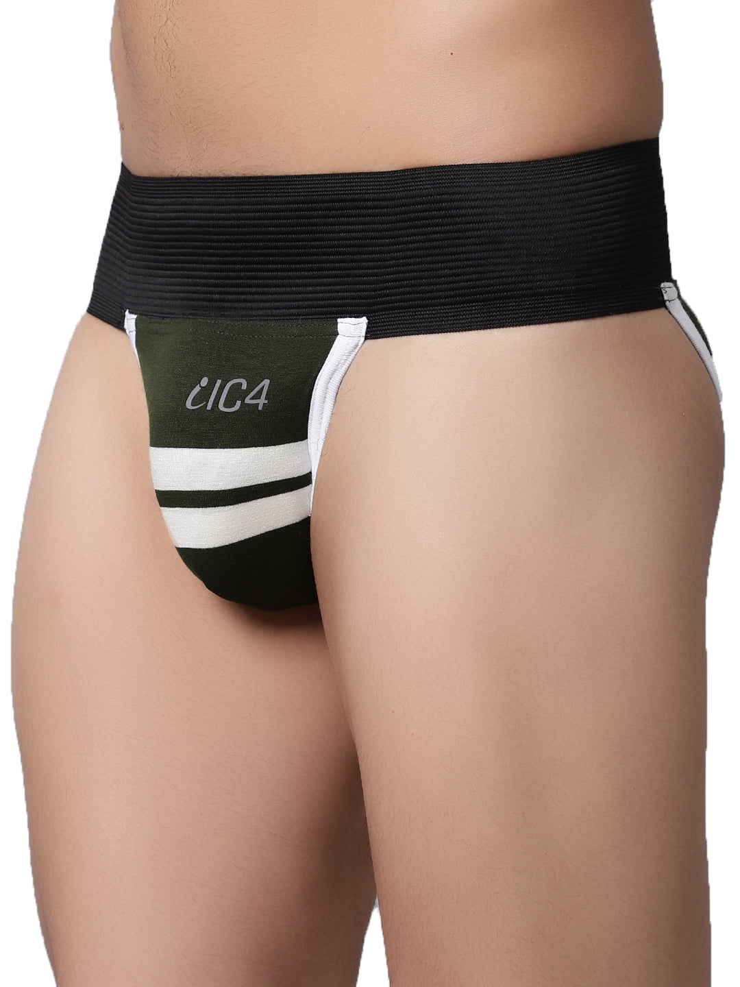 IC4 Men's Modal Elastane stripe Gym Supporter Combo Pack of 2 - Green