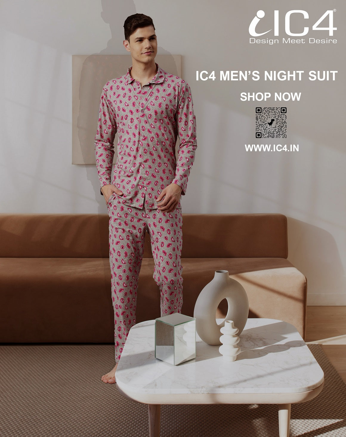 Elegant Satin Silk Pajama Set for Couples