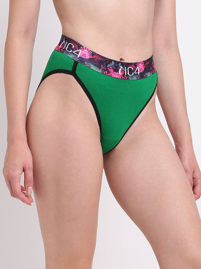 IC4 Women's Cotton Elastane Fashion Bikini Brief