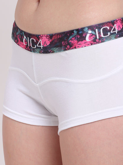 IC4 Women's Cotton Elastane Fashion Boyshorts