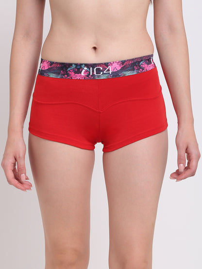 IC4 Women's Cotton Elastane Fashion Boyshorts
