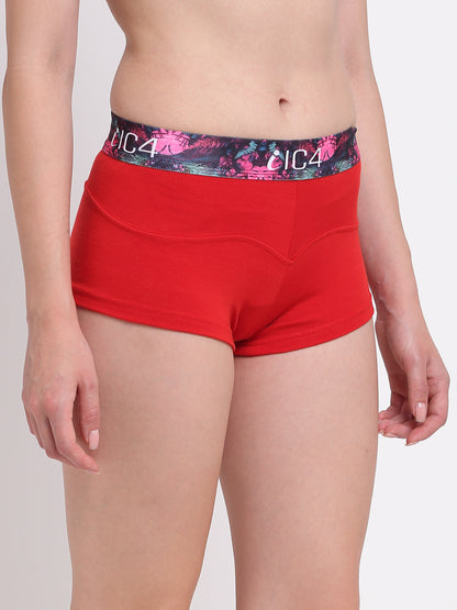 IC4 Women's Cotton Elastane Fashion Boyshorts