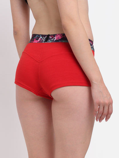 IC4 Women's Cotton Elastane Fashion Boyshorts