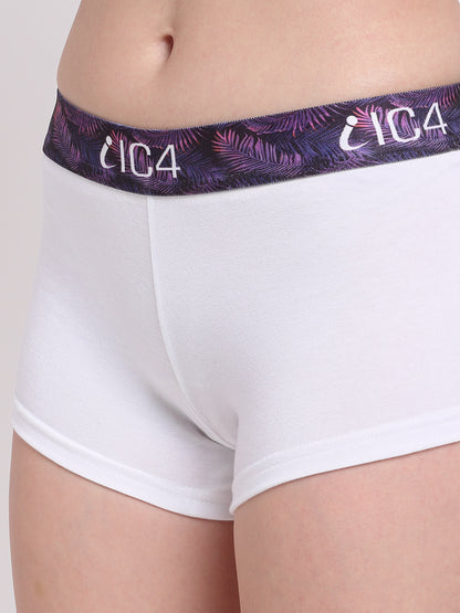 IC4 Women's Cotton Elastane Fashion Boyshorts