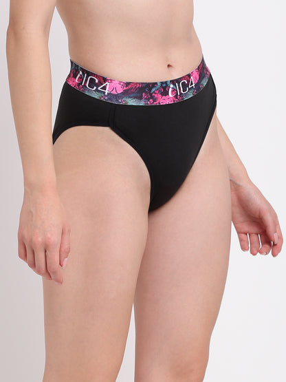 IC4 Women's Cotton Elastane Fashion Bikini Brief