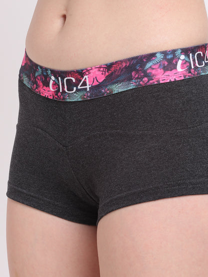 IC4 Women's Cotton Elastane Fashion Boyshorts