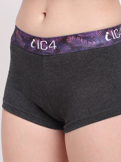 IC4 Women's Cotton Elastane Fashion Boyshorts