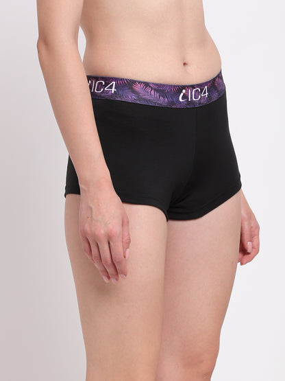 IC4 Women's Cotton Elastane Fashion Boyshorts
