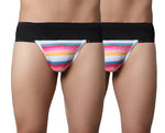 Load image into Gallery viewer, IC4 Men&#39;s Tactel stripe Gym Supporter Combo Pack of 2 - Multi
