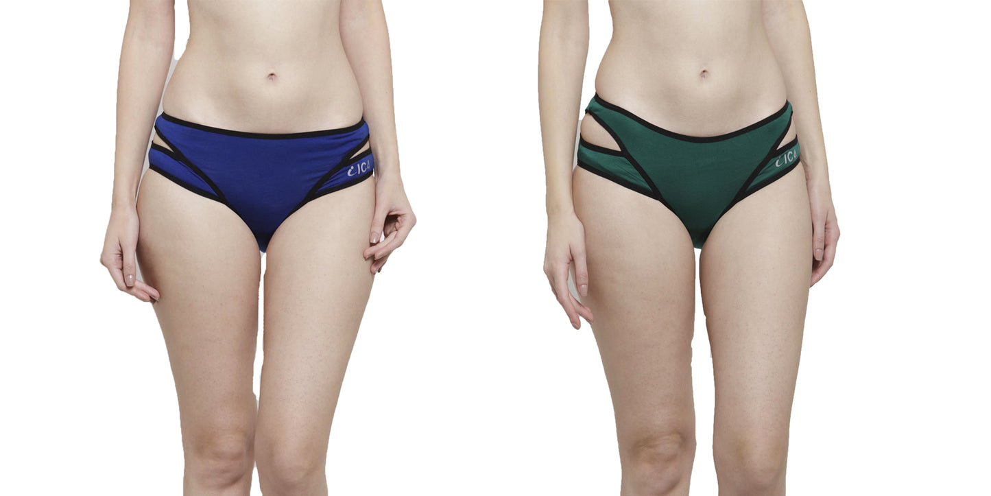 IC4 Women's Designer Hipster Brief Combo Pack of 2