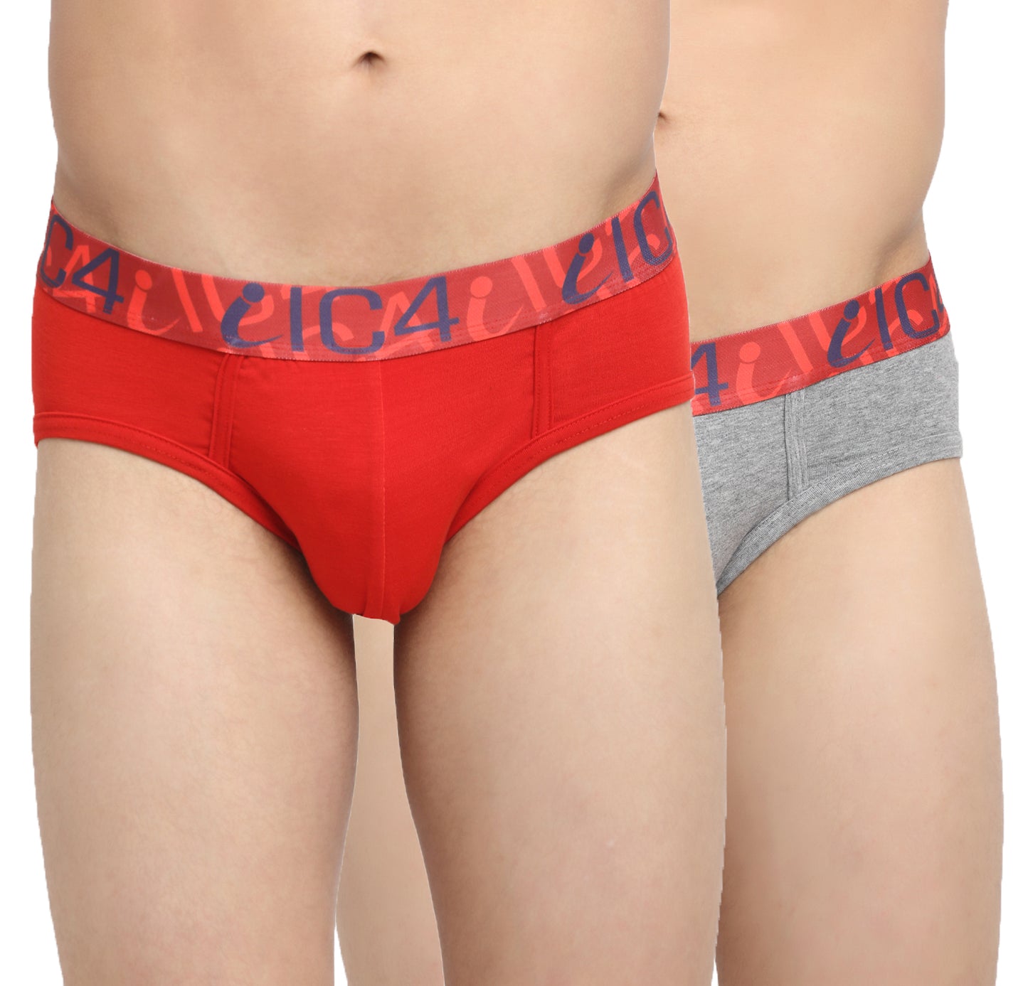 IC4 Men's Cotton Elastane Fashion Brief Combo Pack of 2