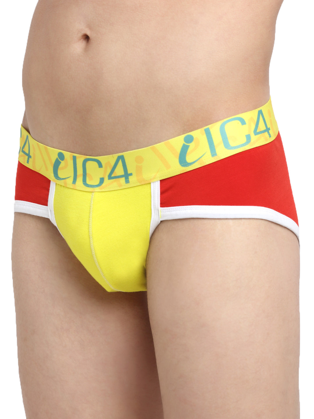IC4 Men's Fashion Brief - Red-Yellow