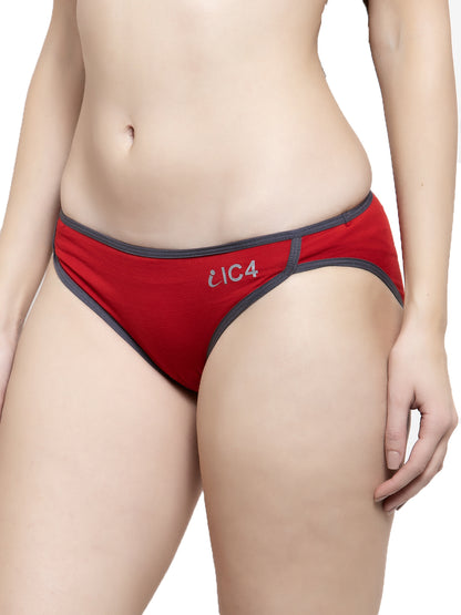 IC4 Women's Cotton Elastane Bikini Brief